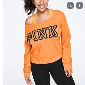 NWT Victoria Secret Pink everyday lounge off the shoulder sweater